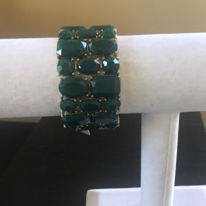 Gold & Emerald Green Bracelet